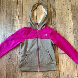 The North Face Kids' Fuchsia and Gray Full-Zip Hoodie